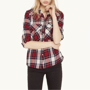 Zara Boyfriend Easy Plaid Shirt